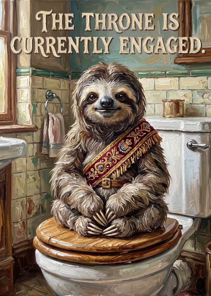 Sloth King on the Throne