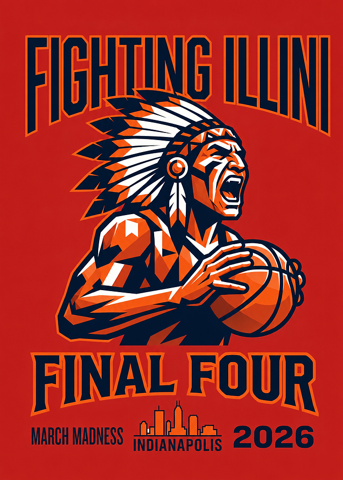Fighting Illini Final Four 2026 Poster