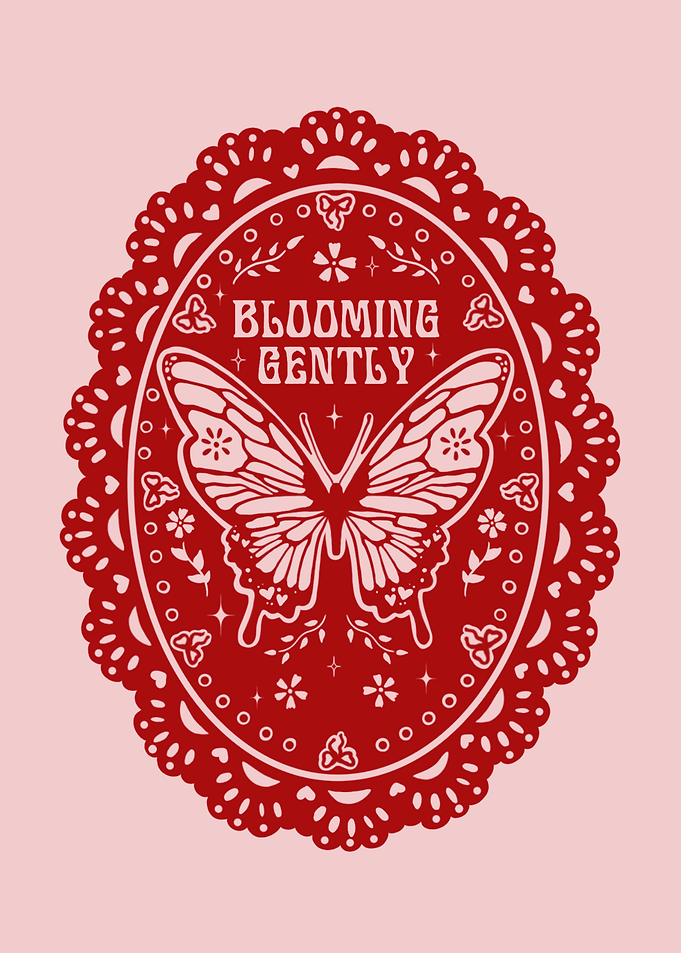 Blooming Gently Butterfly Lace Frame