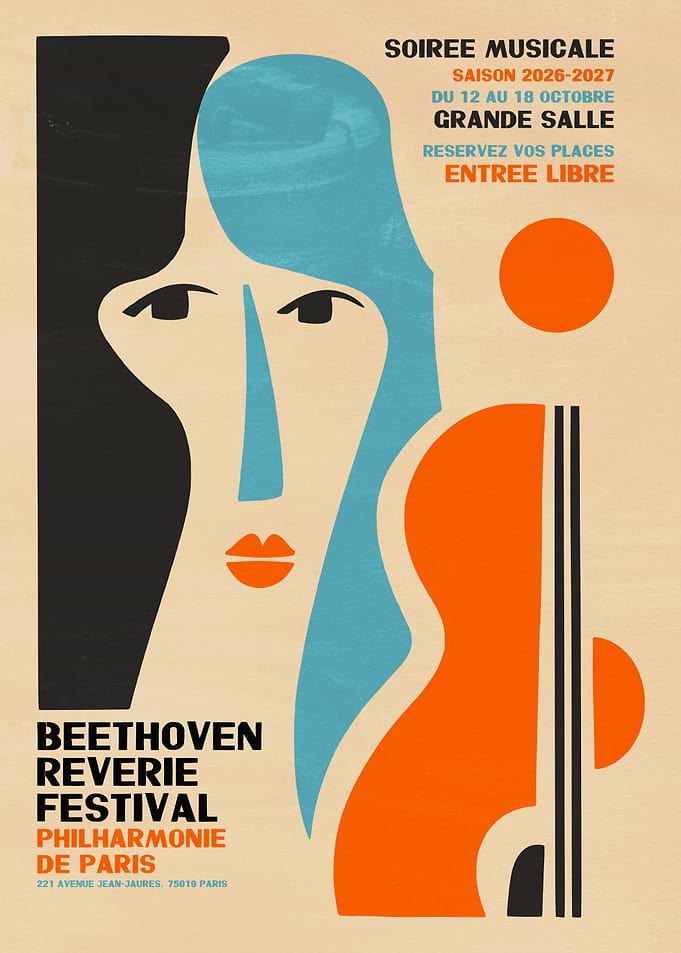 Beethoven Reverie Festival Music Poster