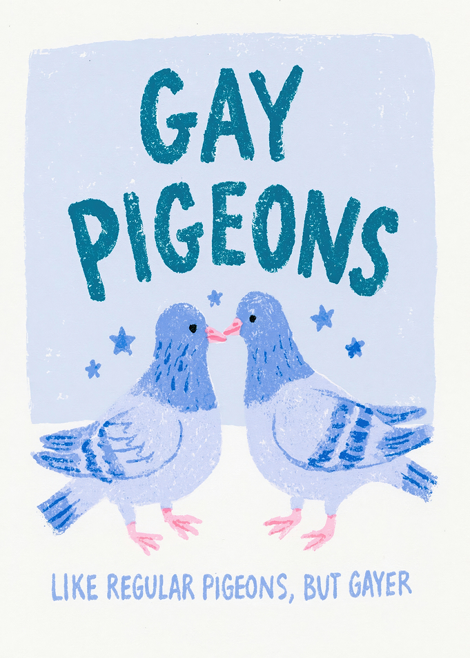 Gay Pigeons Illustration