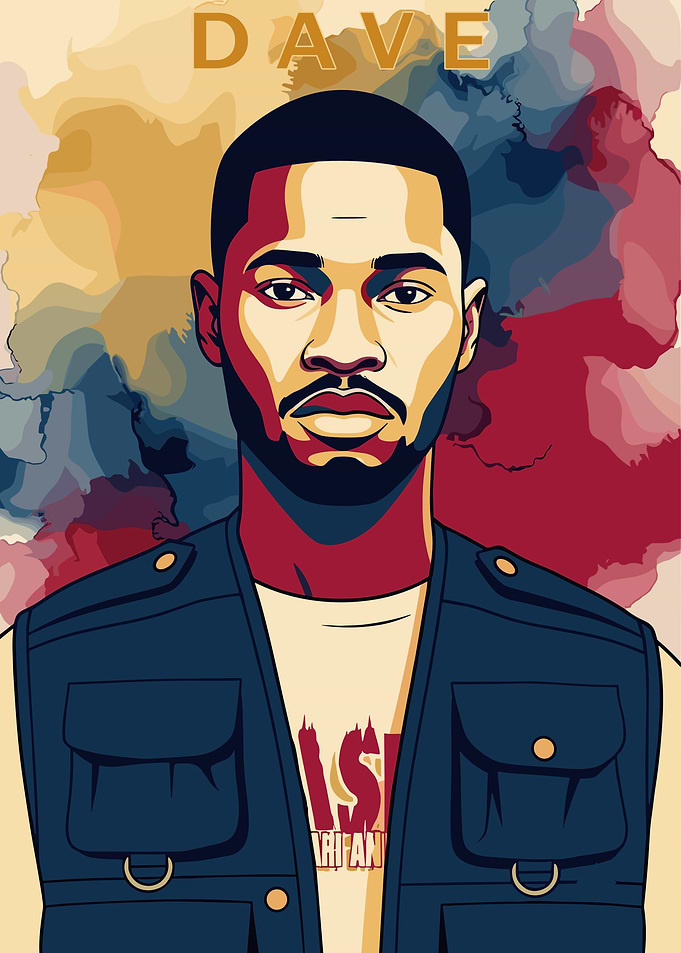 Dave Rap Artist Portrait Poster