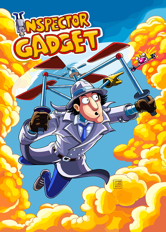Inspector Gadget Flying with Helicopter Hat