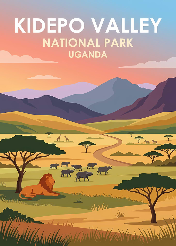 Kidepo Valley National Park Travel Poster