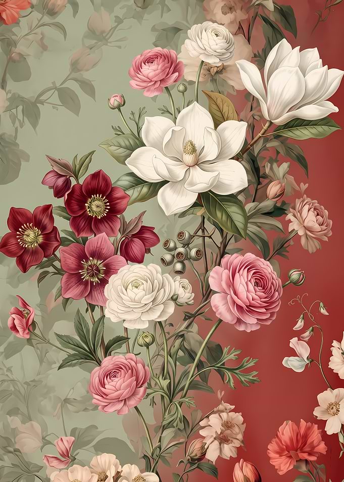 Elegant Floral Botanical Illustration