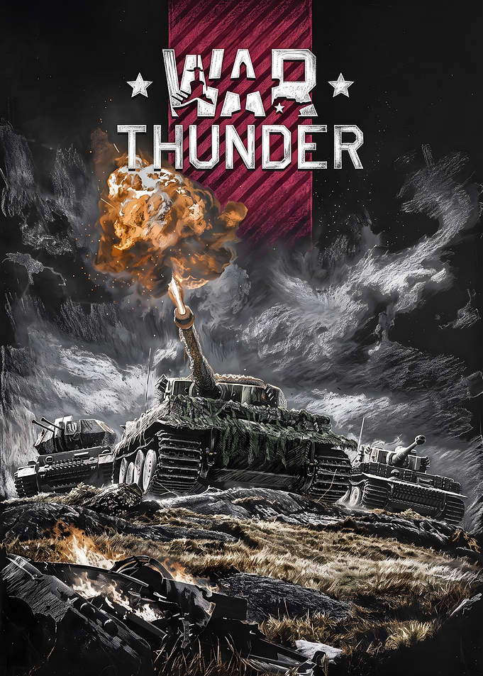 War Thunder Tank Battle Poster
