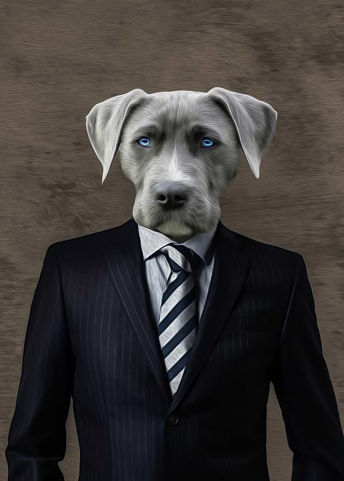 Dog in a Business Suit Portrait