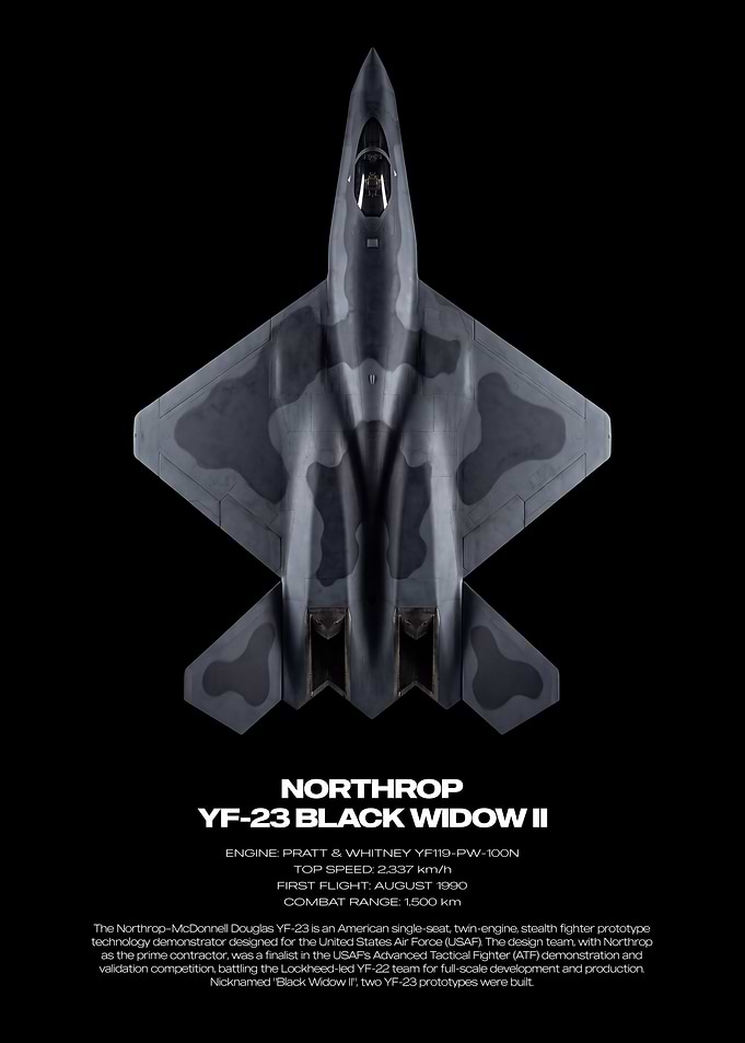 Northrop YF-23 Black Widow II Poster