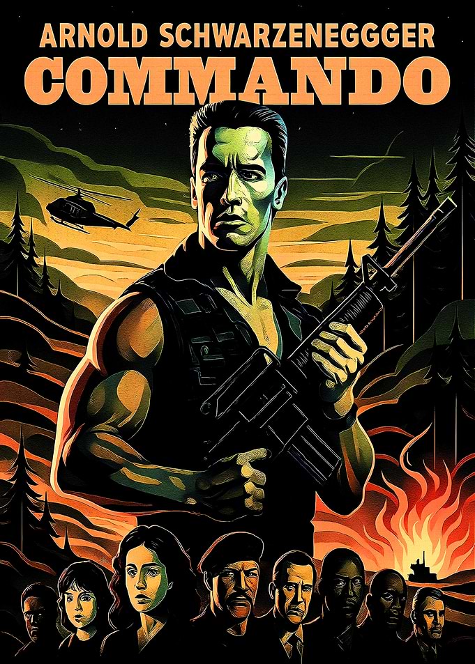 Commando Movie Poster Art