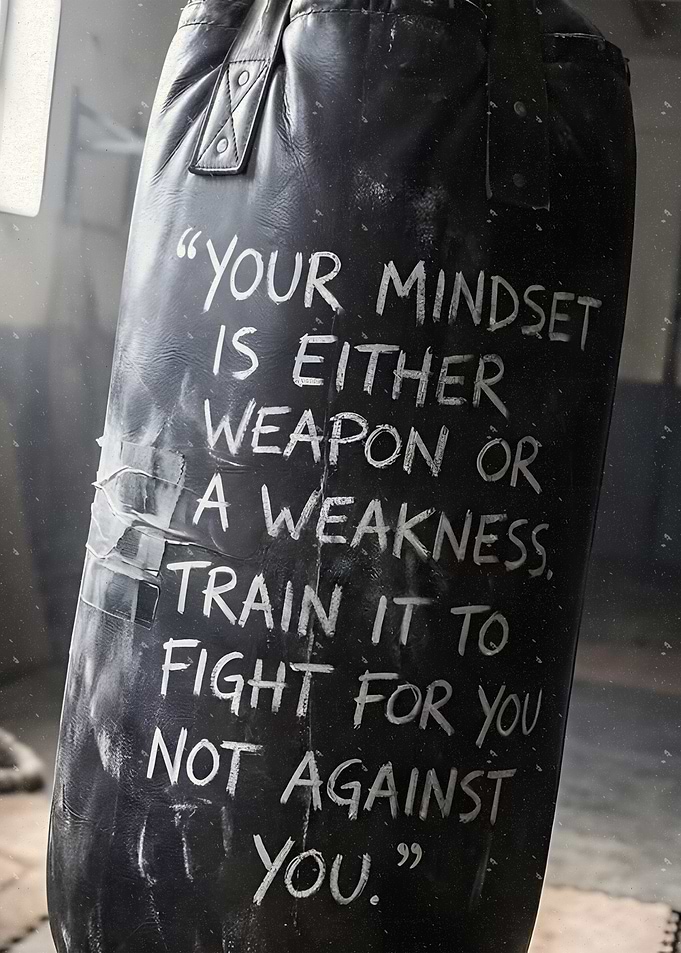 Inspirational Boxing Punching Bag Quote