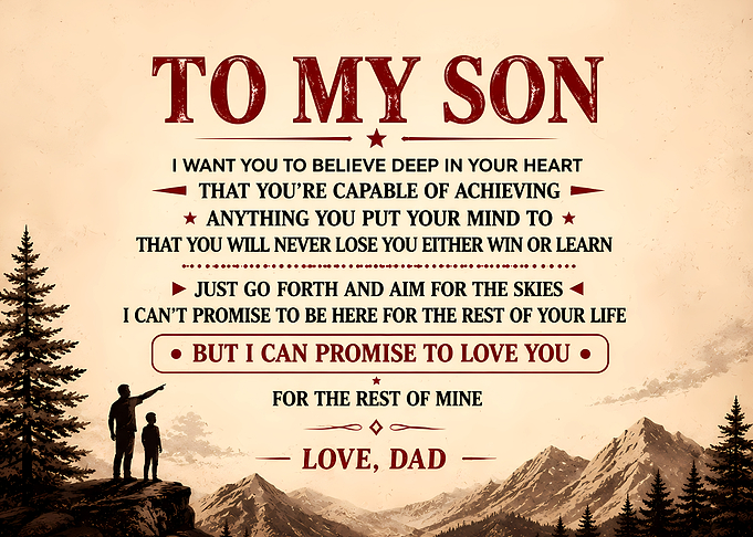 To My Son Inspirational Wall Art