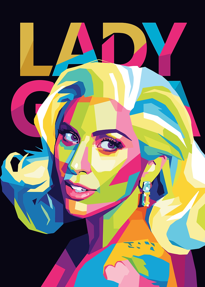 Lady Gaga Pop Art Portrait