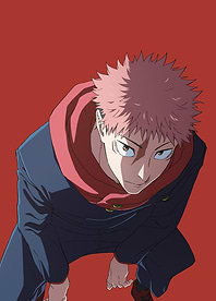 Yuji Itadori's Intense Gaze