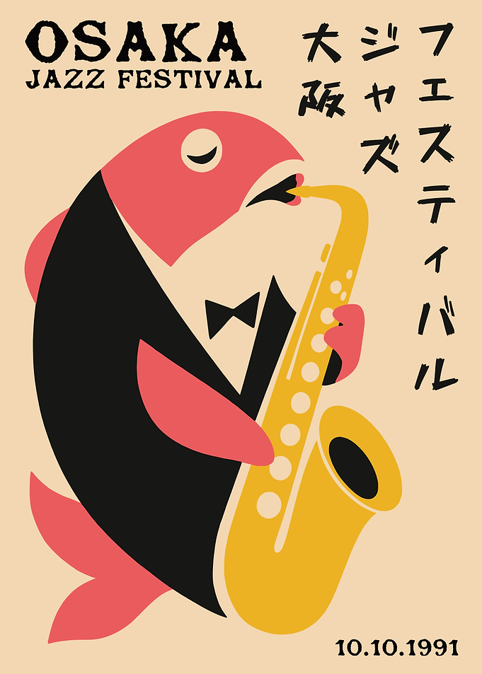 Osaka Jazz Festival Fish Poster