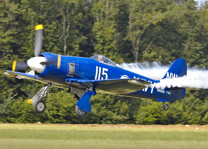Blue Hawker Sea Fury Warbird