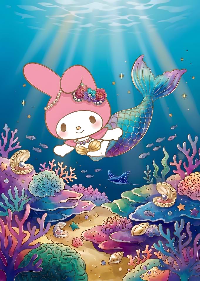 My Melody Mermaid Underwater Scene
