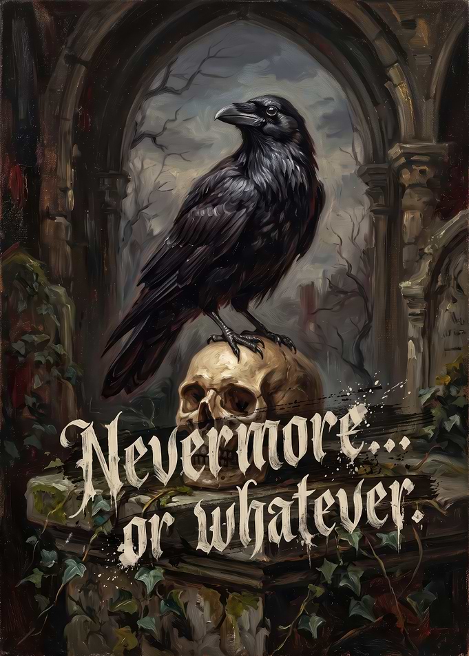 Nevermore or Whatever Raven Art