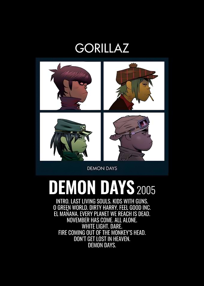 Demon Days Album Poster
