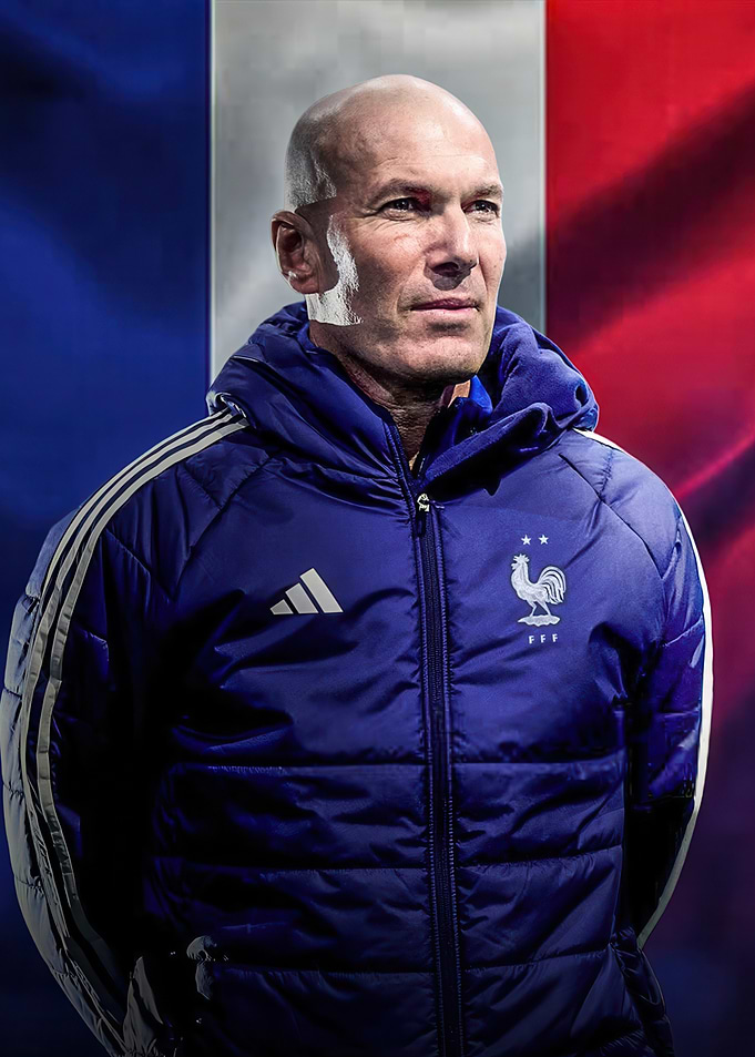 Zinedine Zidane France National Team Portrait