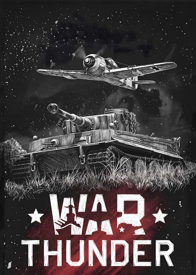 War Thunder Tank and Plane Poster