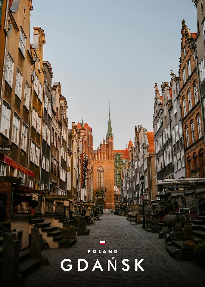 Historic Street in Gdansk Poland