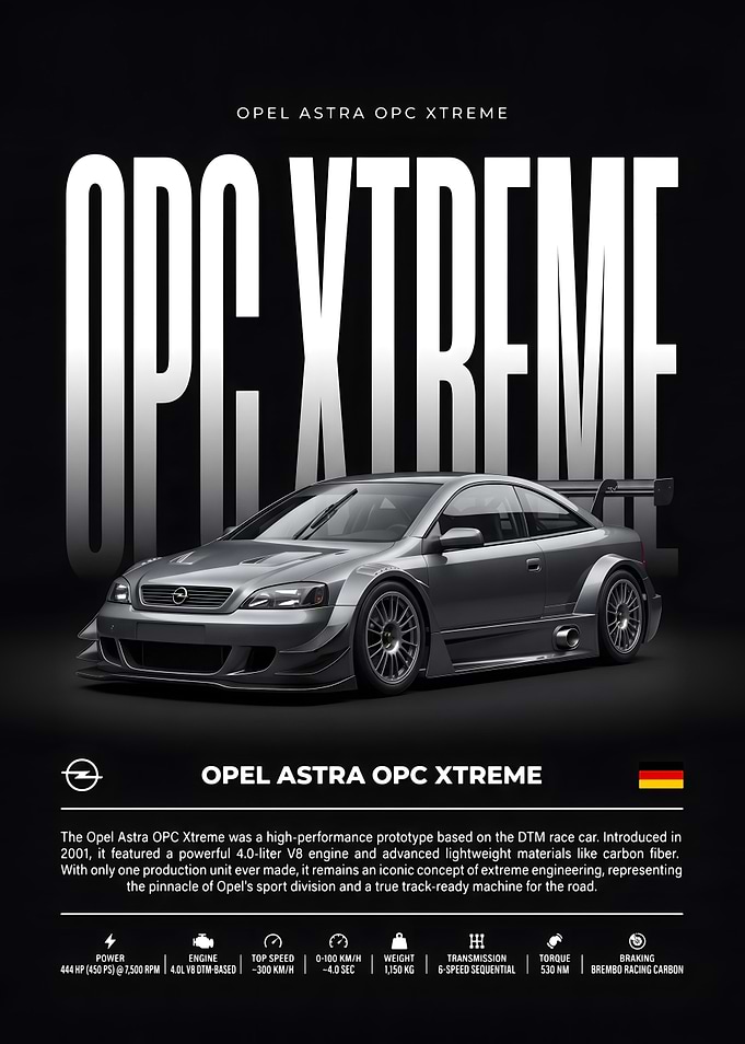 Opel Astra OPC Xtreme Concept Poster