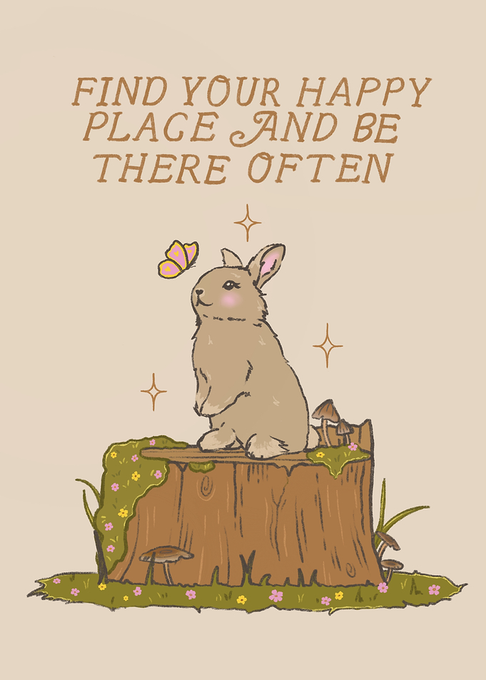 Cute Bunny Inspirational Wall Art
