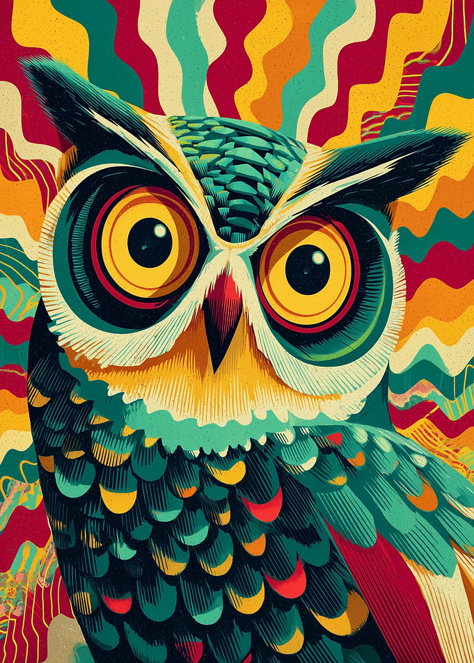 Psychedelic Owl