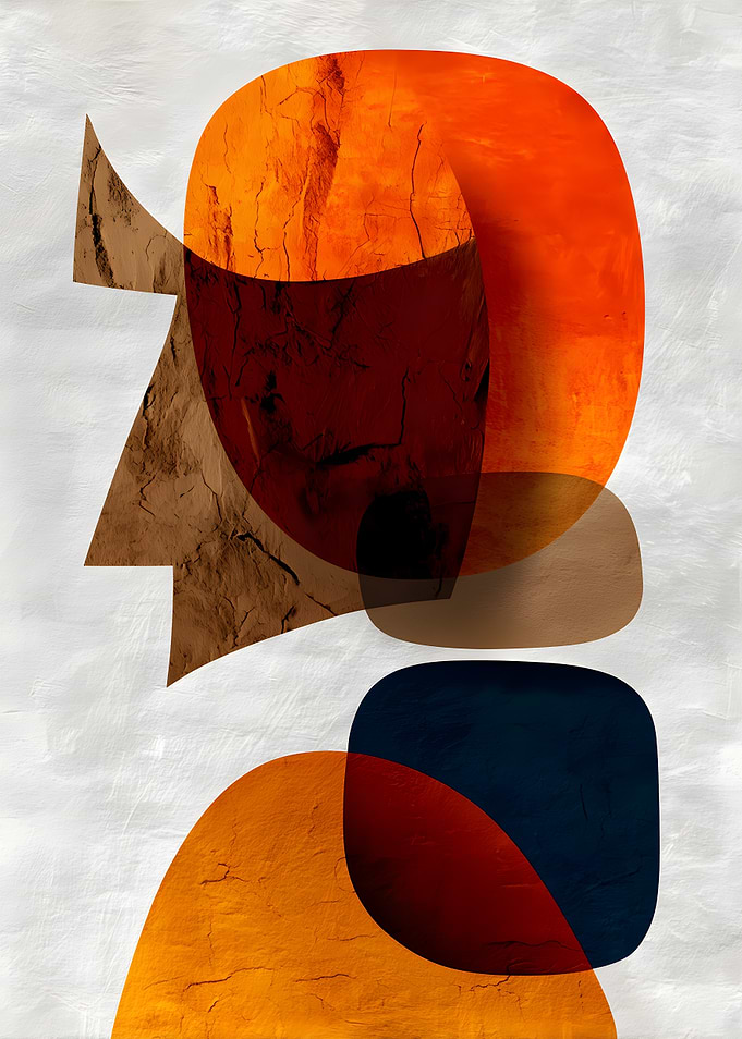 Abstract Geometric Shapes Composition