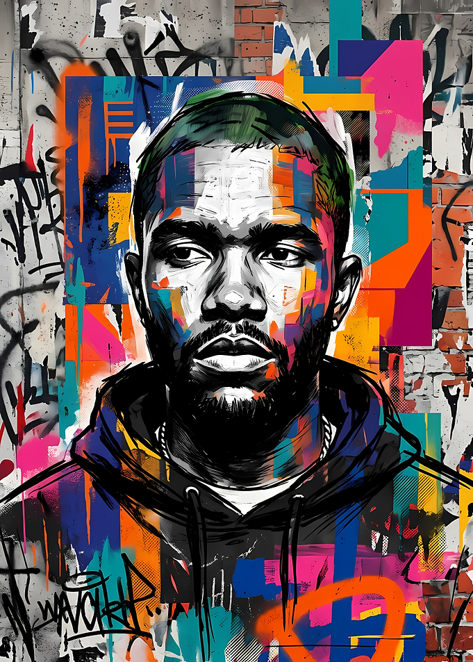 Frank Ocean Graffiti Style Portrait