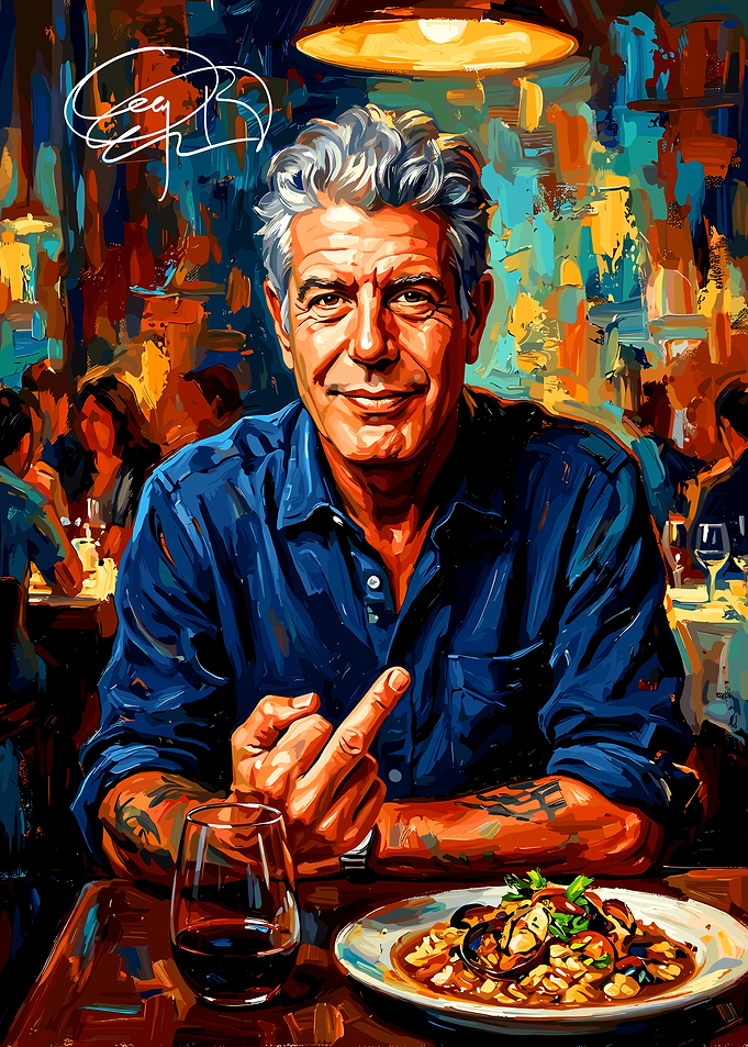 Anthony Bourdain Portrait Painting