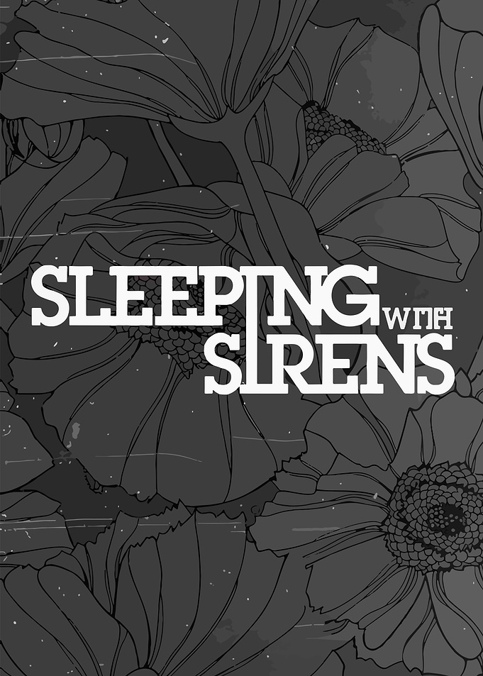 Sleeping With Sirens Floral Poster