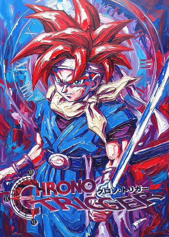 Chrono Trigger Crono Oil Painting