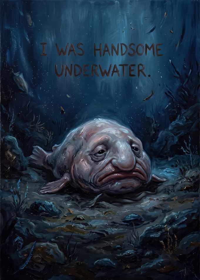 Blobfish Underwater Painting