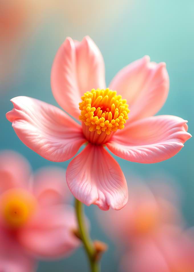 Soft Pink Flower Macro Photography