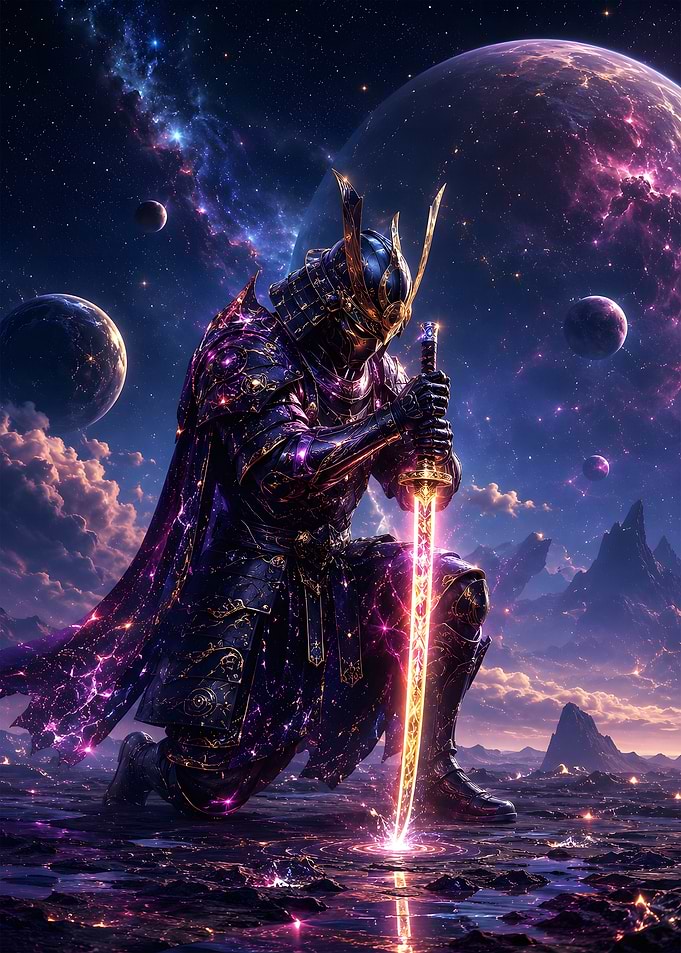 Cosmic Samurai - Celestial Katana Warrior