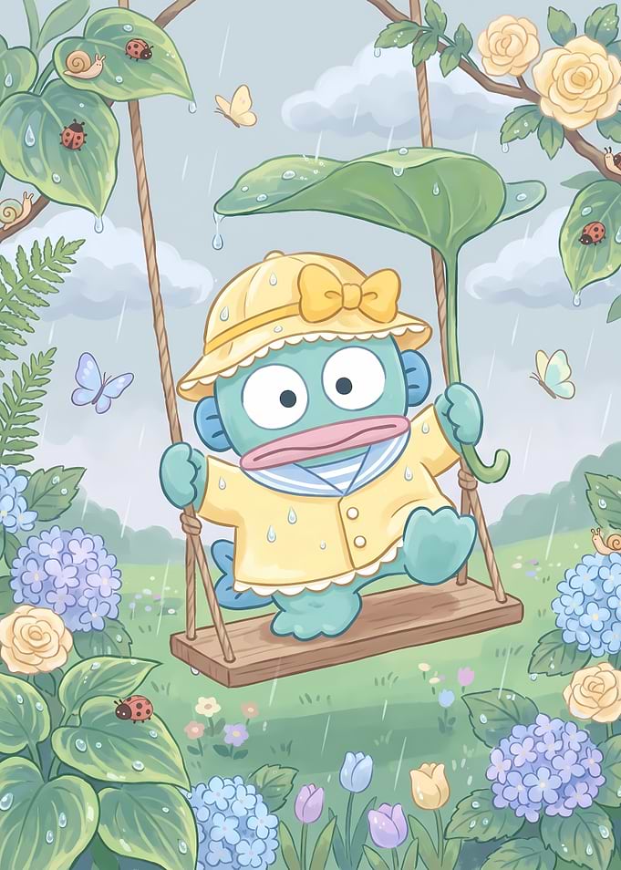 Hangyodon on a Rainy Day Swing