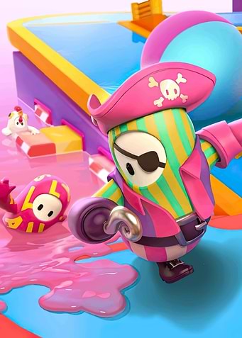 Fall Guys Pirate Character Gameplay
