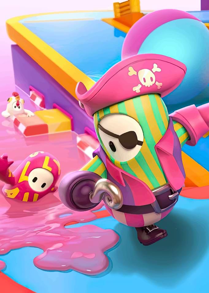 Fall Guys Pirate Character Gameplay