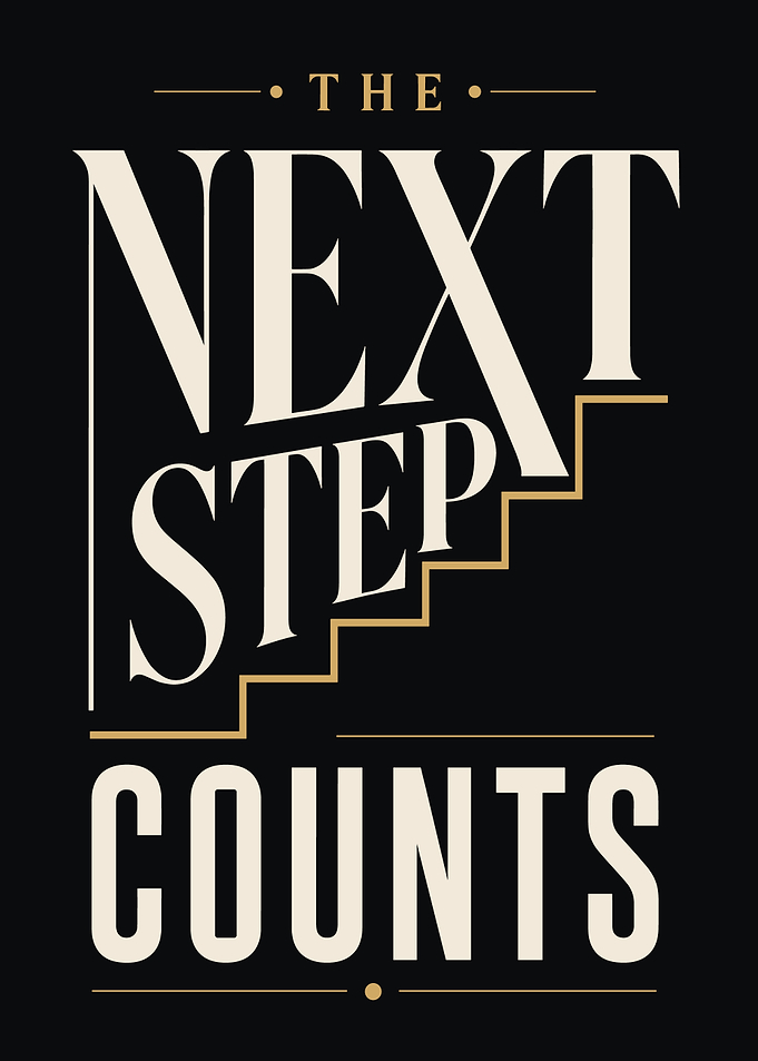 The Next Step Counts Inspirational Art