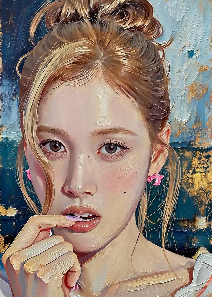 J of STAYC Oil Painting