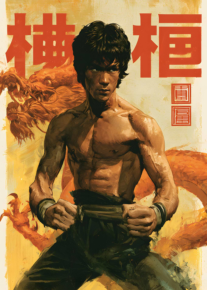 Bruce Lee Martial Arts Poster
