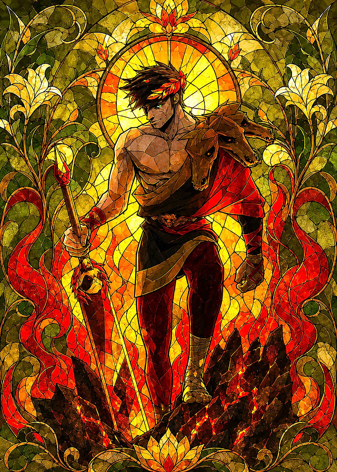 Zagreus Stained Glass Art