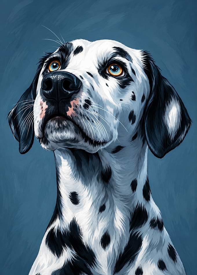 Portrait of a Spotted Dalmatian