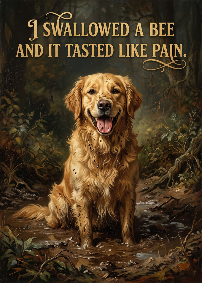 Golden Retriever Swallowed a Bee