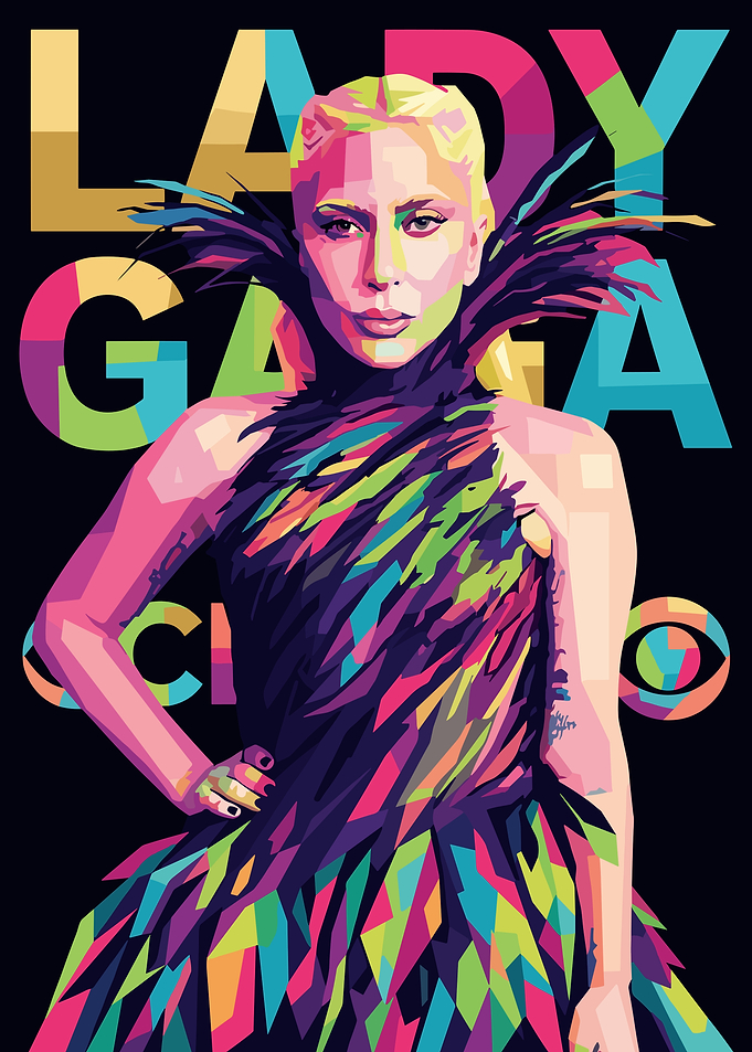Lady Gaga Pop Art Portrait