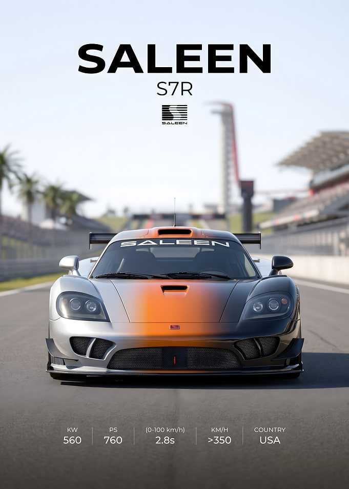 Saleen S7R Race Car Poster
