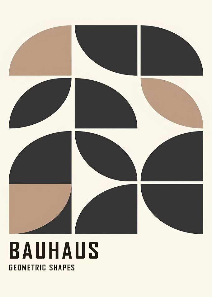 Bauhaus Geometric Shapes Poster