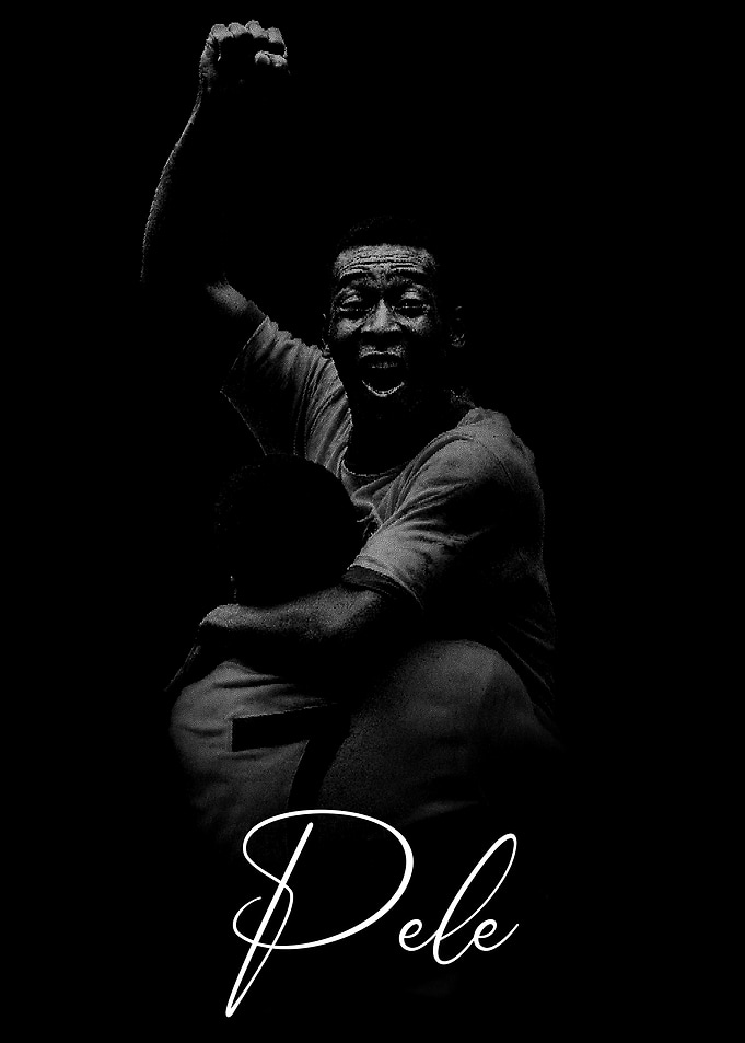 Pele Iconic Noir Celebration Poster