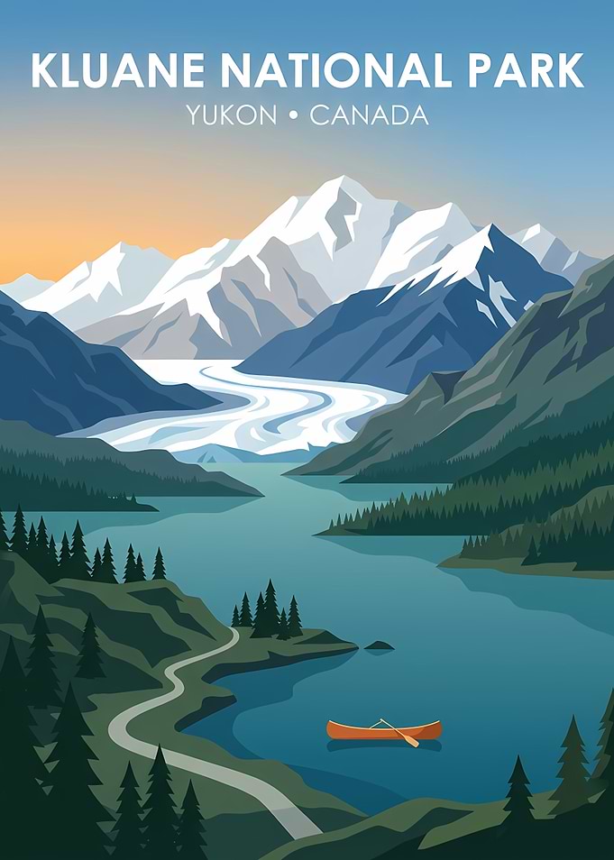 Kluane National Park Travel Poster